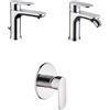 Newform - Extro set bagno Extro miscelatore lavabo + miscelatore bidet + miscelatore doccia 1 uscita