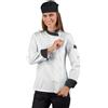 ISACCO GIACCA LADY ZIP BIANCO+NERO 100 % Cotone ISACCO 057711Z