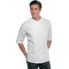 ISACCO GIACCA PANAMA SLIM manica corta BIANCO 100% Cotone SATIN NO STIRO ISACCO 058209M