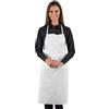 ISACCO GREMBIULE PETTORINA S/TASCA BIANCO 100 % Cotone ISACCO 087000S