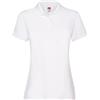 FRUIT OF THE LOOM Polo donna Premium Lady Bianca