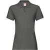 FRUIT OF THE LOOM Polo lady fit Grafite 100% COTONE