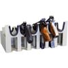 Camano Porta pistole e caricatori 6 posti in lamiera rivestita 2 mm Dim H.16,5 × L.39,9 × P.18,5 Art.350