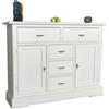 Credenza classica in legno Actousus, shabby-chic