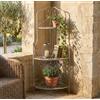 MIlani Home ELOÏSE - scaffale 3 piani angolare stile provenzale in ferro verniciato