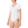 Skiny Damen Body Kurzarm Cotton Bodies, Weiß, 36 Donna