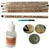 Le Craion Kit completo Pulizia Monete 5 Matite Spazzola Scalpello Restauro Metal Detector
