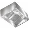 Ristotecno Cappa aspirante a parete Kubica senza motore con illuminazione a faretti - prof. 90 cm - 180x90x45H - AISI 430