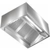 Ristotecno Cappa aspirante a parete Kubica senza motore con illuminazione a LED - prof. 90 cm - 200x90x45H - AISI 430