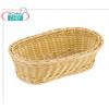 Cesto Pane Ovale, realizzato in Polipropilene Polyrattan, impilabile, lavabile in lavastoviglie, dimensioni cm 28x16x8,5h