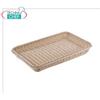 Cesto Pane Rettangolare, realizzato in Polipropilene Polyrattan, impilabile, lavabile in lavastoviglie, Gn 2 3, altezza cm 6,5