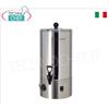 Produttore e distributore di acqua calda in acciaio inox 18 10. 2 l di acqua calda al min. con una riserva massima di 55 l, V 400 3, Kw 9,6, mm 494x590x873 h, peso Kg 28.