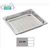 Bacinella Gastronorm 2 3 forata in acciaio inox, dim.mm.353 x 325 x 40 h