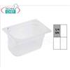 Bacinelle Gastronorm GN 1 4 in polipropilene, dim.mm.265 x 162 x 150 h