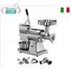 Abbinato Tritacarne Grattugia Tipo 12 in alluminio lucidato con tramoggia e Bacinelle in acciaio inox, Gruppo tritacarne inox TOTALMENTE SMONTABILE, V. 230 1, Kw 0,75, dim. mm 605x305x510h