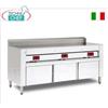 Cuocipiadina ELETTRICO con PIASTRA al CROMO SATINATO, versione su VANO ARMADIATO,