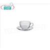 TAZZA THE' CON PIATTO, PASABAHCE, Linea Basic, CL.21,5 -- Indicato prezzo unitario, acquistabile in confezione da 6 pezzi