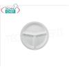 SATURNIA - Piatto a 3 Scomparti in porcellana bianca, diametro 30 cm - indicato PREZZO UNITARIO - acquistabile in Confezione di 6 Pezzi o Multipli di 6