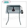 PONTE RISCALDATO con 1 LAMPADA ad INFRAROSSI da W.250 e DEFLETTORI LATERALI in policarbonato, V.230 1, Kw.0,25, dim.mm.450x550x700h
