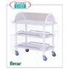 Carrello per Dolci e Formaggi in legno con cupola in plexiglass apribile sui 2 lati, laccato BIANCO, dim.mm.1100x550x1140h