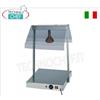 PIANO CALDO in ACCIAIO INOX con 1 LAMPADA ad INFRAROSSI da W.250 e DEFLETTORI LATERALI in policarbonato, versione per 1 TEGLIA GN 1 1 (mm 325X530), temperatura regolabile da +30Â° a +90Â°C, V.230 1, Kw.0,5, dim.mm.450x640x800h