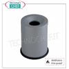 Gettacarte e posacenere autoestinguenti in metallo verniciato grigio, foro diam.mm.100, capacit litri 15, diam.mm.250x325h