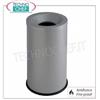 Gettacarte e posacenere autoestinguenti in metallo verniciato grigio, foro diam.mm.140, capacit litri 50, diam.mm.310x590h