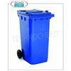Pattumiera in polietilene BLU su 2 ruote, con larga impugnatura del coperchio e fermo posteriore, da litri 240, carico utile 96 Kg, peso 14,2 Kg, dim.mm.573x715x1062h