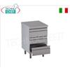 Cassettiera con 3 cassetti su guide e piano di lavoro, dimensioni mm. 500x700x850h