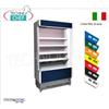 FRIGOR MURALE ESPOSITORE, Marca TECNODOM, Linea VULCANO 60, con 4 ripiani regolabili, ILLUMINAZIONE superiore a neon, temperatura +3 +5C, completo di UNITA' REFRIGERANTE, V.230 1, Kw.1,467, Peso 100 Kg, dim.mm.680x602x1970h