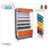 FRIGOR MURALE ESPOSITORE, Marca TECNODOM, Linea VULCANO 60, con 4 ripiani regolabili, ILLUMINAZIONE superiore a neon, temperatura +3 +5C, predisposto per UNITA' REFRIGERANTE REMOTA, V.230 1, Kw.0,055, Peso 120 Kg, dim.mm.880x602x1970h