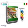 FRIGOR MURALE ESPOSITORE, Marca TECNODOM, Linea VULCANO 80, con 3 ripiani inclinati, ILLUMINAZIONE superiore a neon, temperatura +6 +8C, predisposto per UNITA' REFRIGERANTE REMOTA, V.230 1, Kw.0,084, Peso 225 Kg, dim.mm.1480x764x2040h