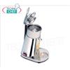 SPREMIAGRUMI AUTOMATICO con LEVA, corpo in ABS metallizzato, vaschetta inox estraibile, velocit 900 giri min, versione con pigna inox, V.230 1, Kw.0,45, Peso 8 Kg, dim.mm.200x320x530h