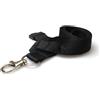 Cordoncino nero piatto 20 mm con clip in metallo (100 pezzi)