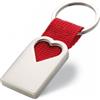 Portachiavi in metallo e tela con decorazione cuore personalizzate o neutre