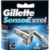 Gillette Sensor Excel Lame di ricambio per rasoio 5 pezzi