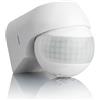 SEBSON Rilevatore di Movimento Esterno IP44, Montaggio a Parete, LED adatto, programmabile, Sensore Infrarossi, orientabile, Portata 12m / 180°Bianco