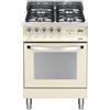 Lofra PBI66GVT/C Cucina Gas 4 Fornelli con Forno Elettrico,Natural da 60 cm Avorio