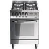 Lofra PL66GVT/C Cucina Gas 4 Fornelli con Forno Elettrico,Natural da 60 cm Acciaio inossidabile