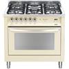 Lofra PBIG96GVT/C Cucina Gas 5 Fornelli con Forno Elettrico,Natural da 90 cm Beige