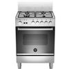 Bertazzoni La Germania FTR654GXV Cucina Gas 4 Fornelli con Forno Gas da 60 cm Acciaio inossidabile