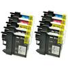 TONERSSHOP LC1220-1240 Kit 10 Cartucce compatibili Per Brother DCP-J525 J925 J430 J625 J825 J5910 J6510 J6910