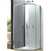 CSA Box Doccia Box Doccia Erica C.2FS Semicircolare 120x70 - Cristallo : Cristallo Trasparente - Profilo: Argento Lucido