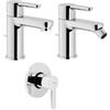 NEWFORM Nobili - ABC set bagno miscelatore lavabo + miscelatore bidet + miscelatore doccia 1 uscita
