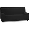 Martina Home Tunez, Copridivano elastico, Tela (50% poliestere, 45% cotone, 5% elastan), Nero, 3 Posti (180-240 cm larghezza)