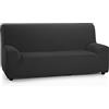 Martina Home - Copertura elastica per divano 2 posti, modello TUNEZ, colore NERO, Misura da 120 a 190 cm
