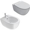 Ceramica GLOBO 4All SENZA BRIDA Ceramica Globo sospesi Wc + bidet + coprivaso soft MDS03 - MDS09 - MDR20