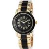 Excellanc Orologio analogico al quarzo da donna con diversi materiali cinturino 150901000012, Multicolore/Nero, Bracciale