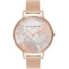 Olivia Burton Orologio Analogico al Quarzo da Donna con Cinturino in Acciaio Inossidabile Color Oro Rosa - Ob16Vm15