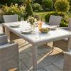 MIlani Home AXONA - tavolo intreccio in wicker e vetro